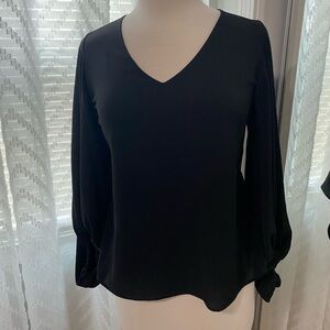 Elegant Black V-Neck Women's Top